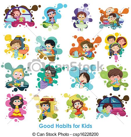 Healthy Habits For Kids Clipart Good Habits Chart  