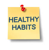 Healthy Habits Office Notes   Royalty Free Clip Art