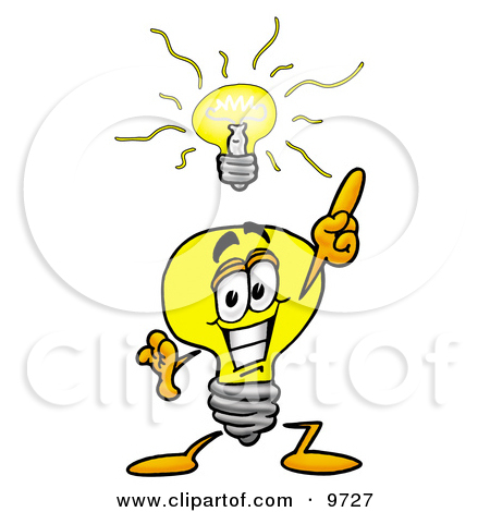 Light Bulb Mascot Cartoon