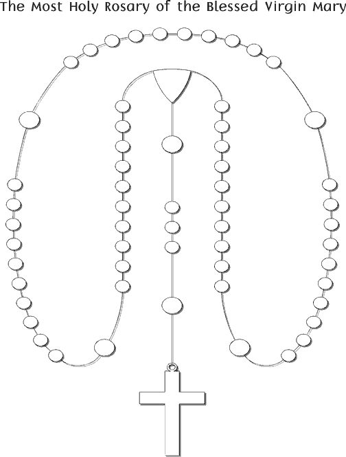 Rosary Worksheet Colouring Pages