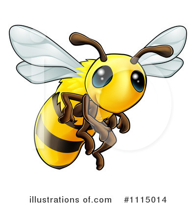 Royalty Free  Rf  Bee Clipart Illustration By Geo Images   Stock