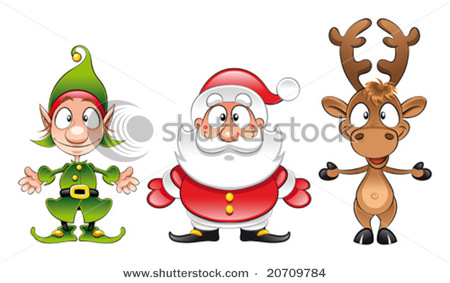 Rudolph The Red Nosed Reindeer   Vector Clip Art Illustration Picture