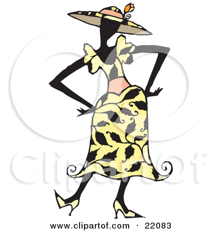 Sassy Woman A Mother Or Wife Wearing A Hat High Heels And Fashionable