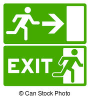 Sign Clip Art Vector And Illustration  243 Evacuation Sign Clipart