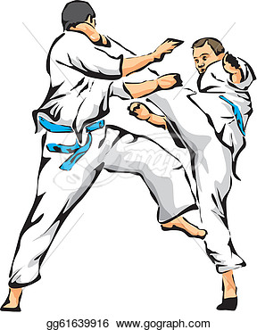 Stock Illustration   Karate Fight   Unarmed Combat  Clipart Gg61639916