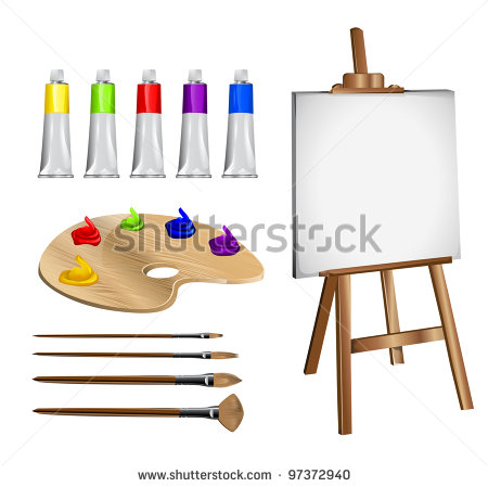 Stock Images Similar To Id 53408995   Cartoon Painting Tools Clip   