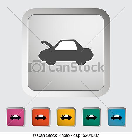 Vector   Car Hood Release   Stock Illustration Royalty Free