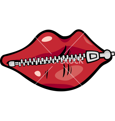 Zipped Lips Clipart Zipped Lips Cartoon