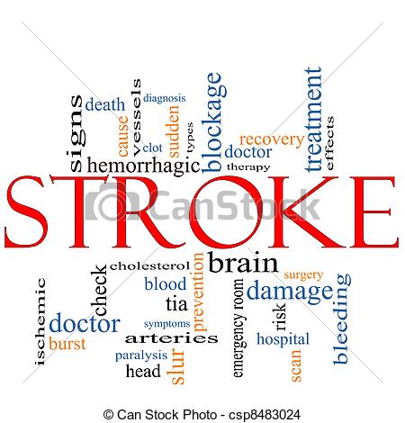 Brain Stroke Clipart Stock Photo   Stroke Word