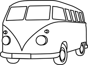 Bus Clipart Black And White Black And White Clip Art Illustration Of A