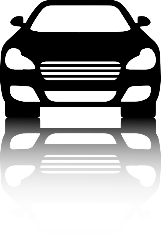 Clipart Black Car Front View With Shadow