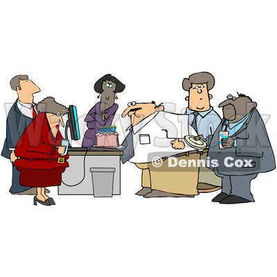 Clipart Businessman Blowing Out The Candles On His Cake At An Office