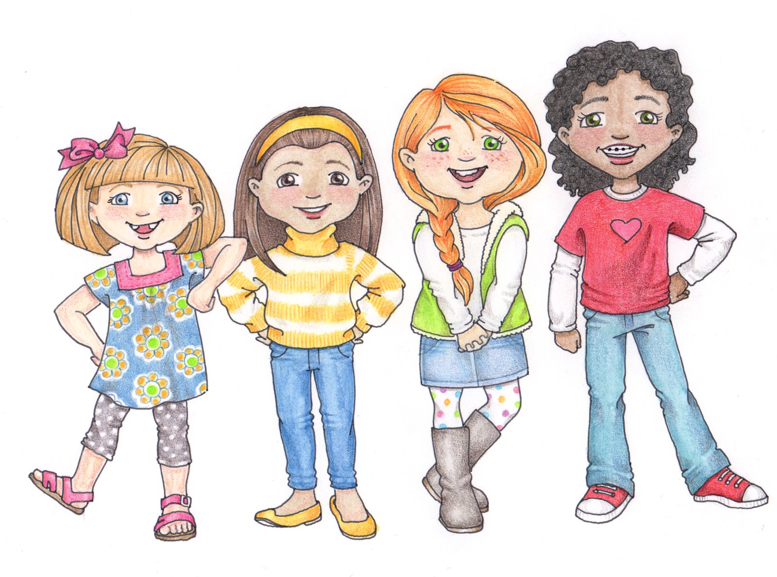 Eight Nine Ten And Eleven Year Old Girls I Did This Illustration For A