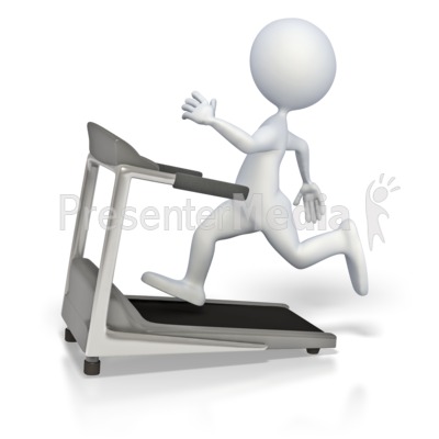 Figure Running On Treadmill   Sports And Recreation   Great Clipart