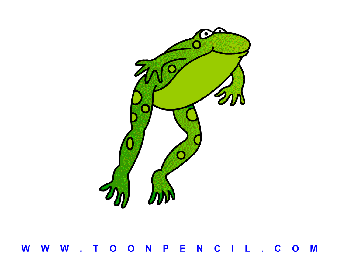 Jumping Frog Clip Art 072 How To Draw Frog Jump For Kids Gif