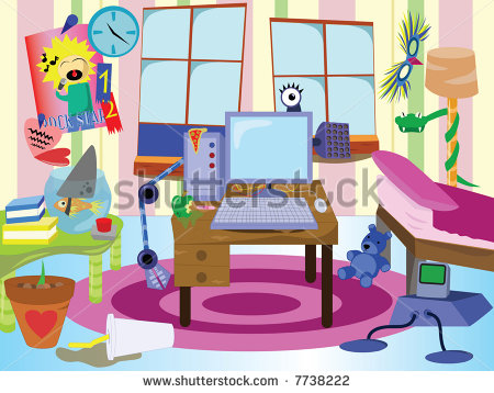 Messy Room Clipart  Stock Photo   Messy Room