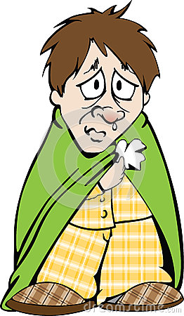 Miserable Male Cold Cartoon Sad Man Feeling Sick Flu 43773692 Jpg