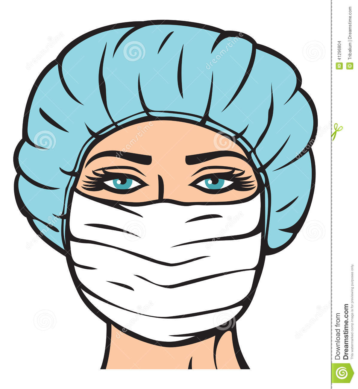 Nurse With Mask And Cap Female Doctor In Mask