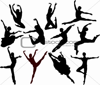 Of A Graceful Silhouetted Woman Dancing In The Retro Dancer Clipart