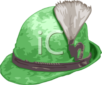 Of A Hat German Style Felt Hat With A Feather   Royalty Free Clip Art
