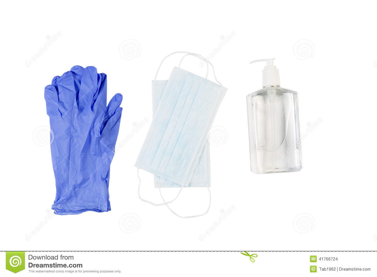 Personal Hygiene Products On White Background
