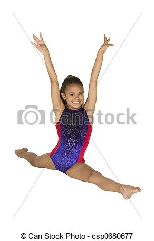 Picture Of 8 Year Old Girl In Gymnastics Poses   Model Release 286 8    