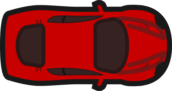 Red Car Clipart Png Red Car   Top View Clip Art