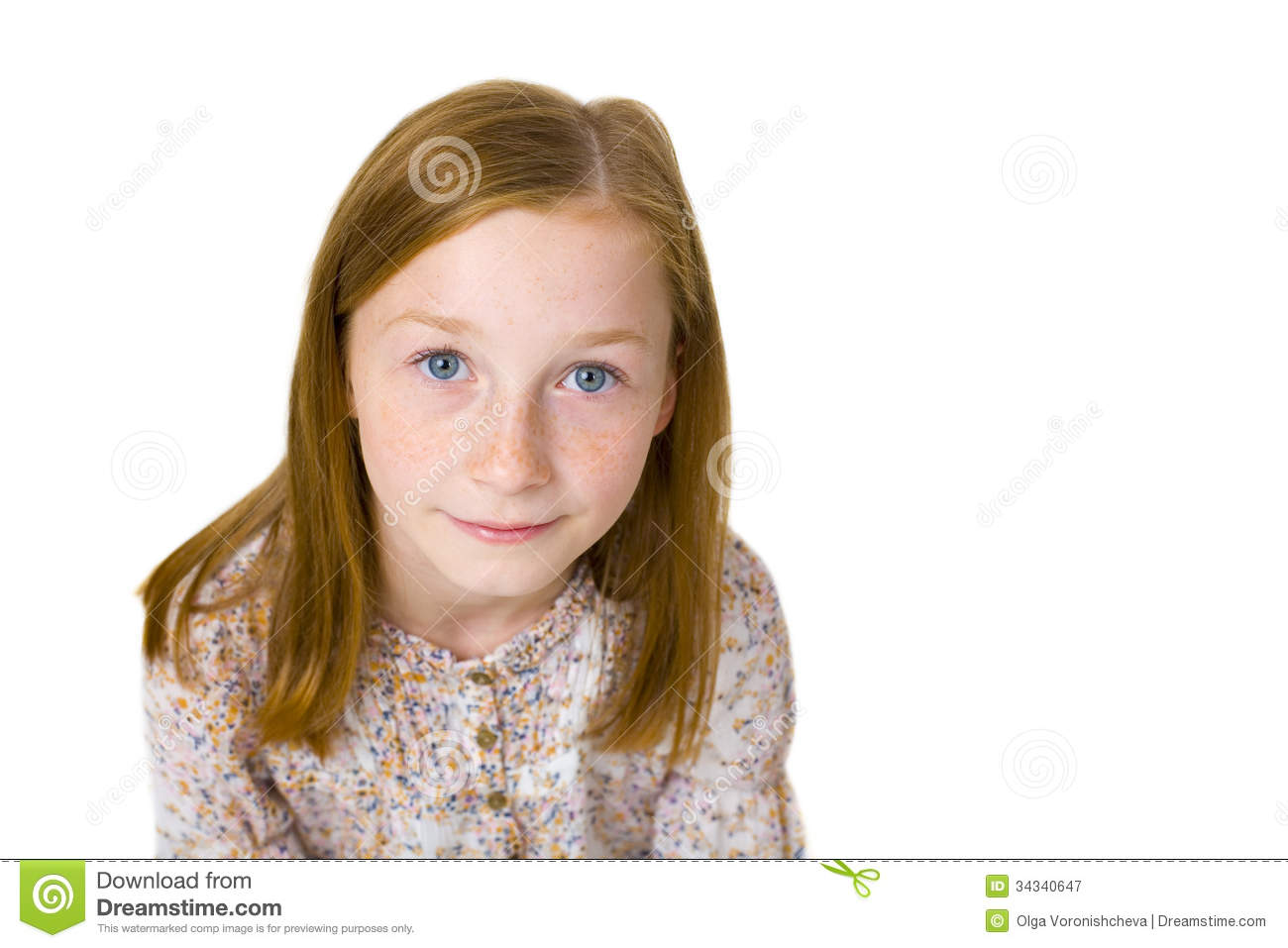 Studio Portrait Of Eleven Year Old Attractive Girl Royalty Free Stock    