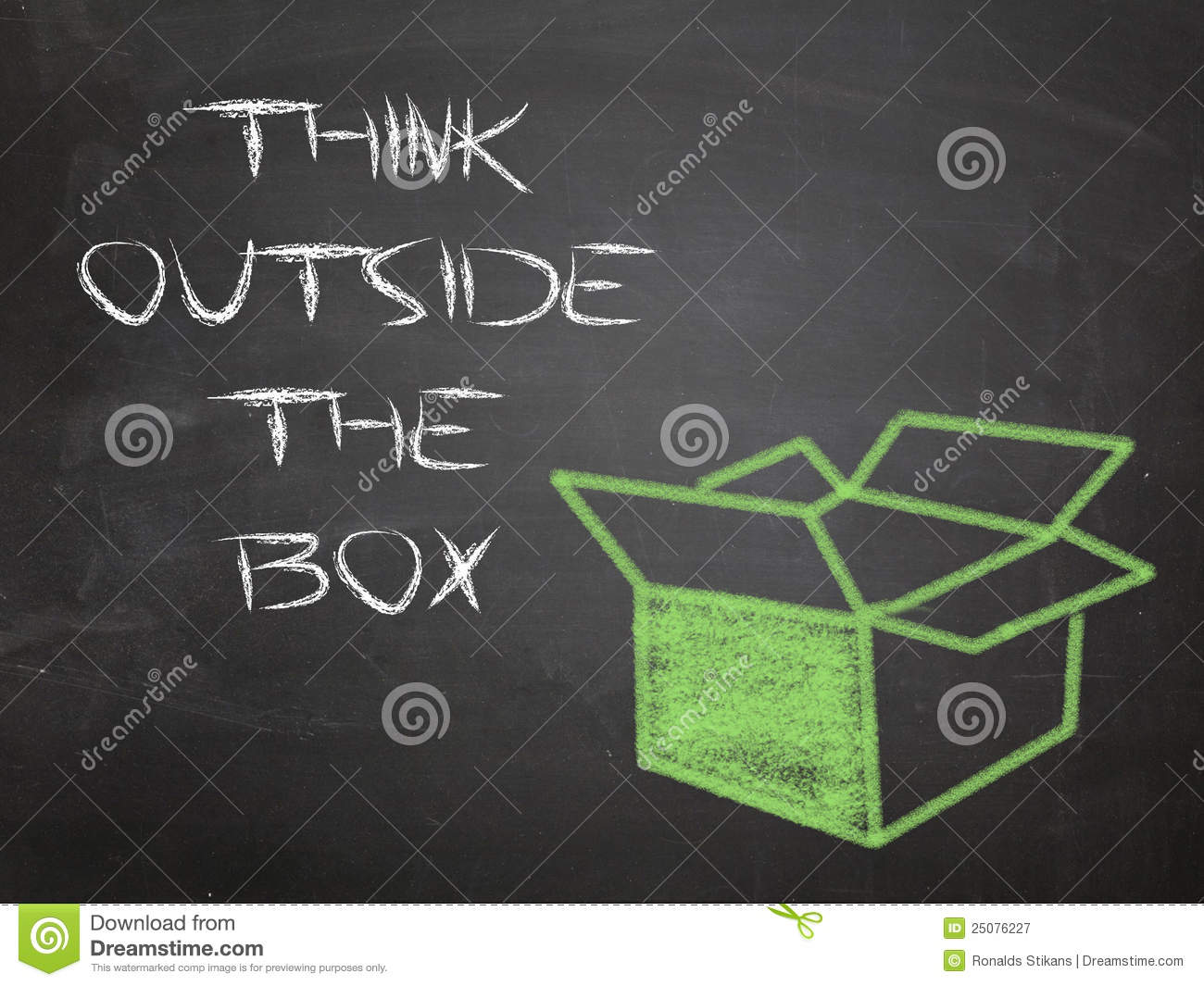 Think Outside The Box Royalty Free Stock Photography   Image  25076227