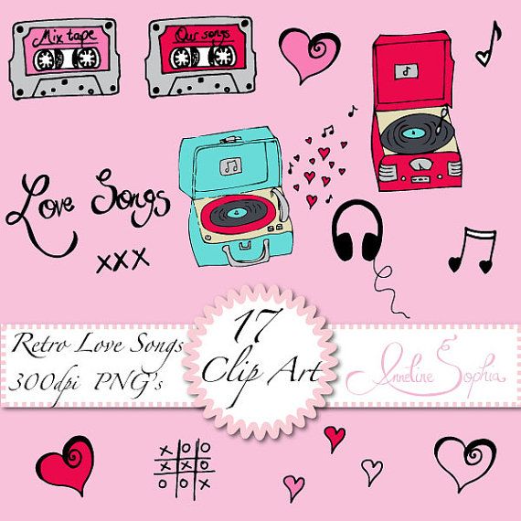 Valentine S Day Clipart Instant Download Digital Clip Art Mixtape