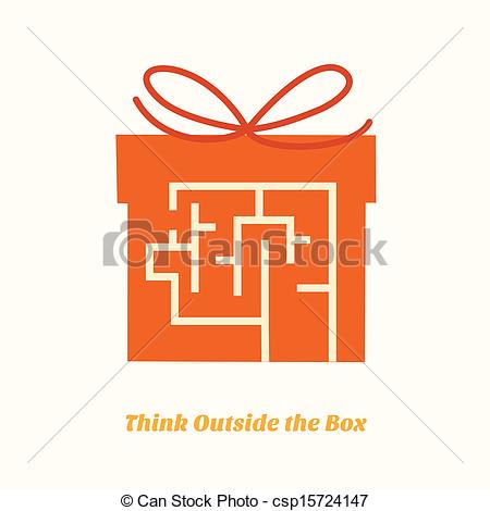 Vector   Think Outside The Box   Stock Illustration Royalty Free