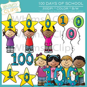100 Days Of School With This Fun And Cute Clip Art Set  The 100 Days    