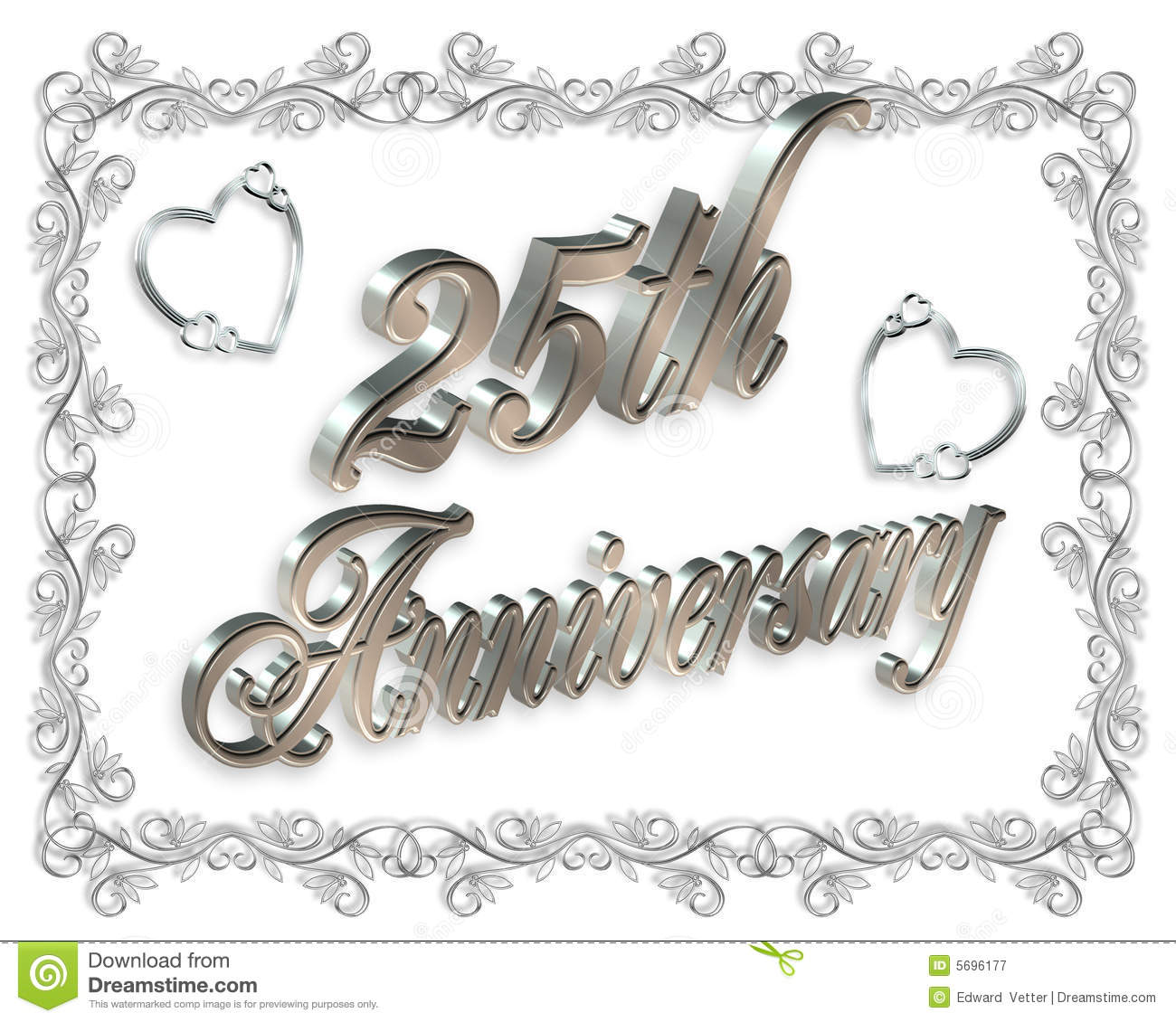 25th Wedding Anniversary Royalty Free Stock Photography   Image    