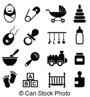 Baby And Birth Icons   Baby Infant And Birth Icon Set