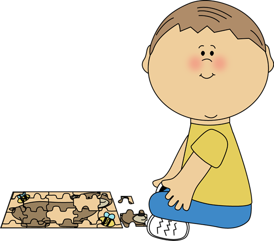 Boy Putting Puzzle Together Clip Art   Boy Putting Puzzle Together