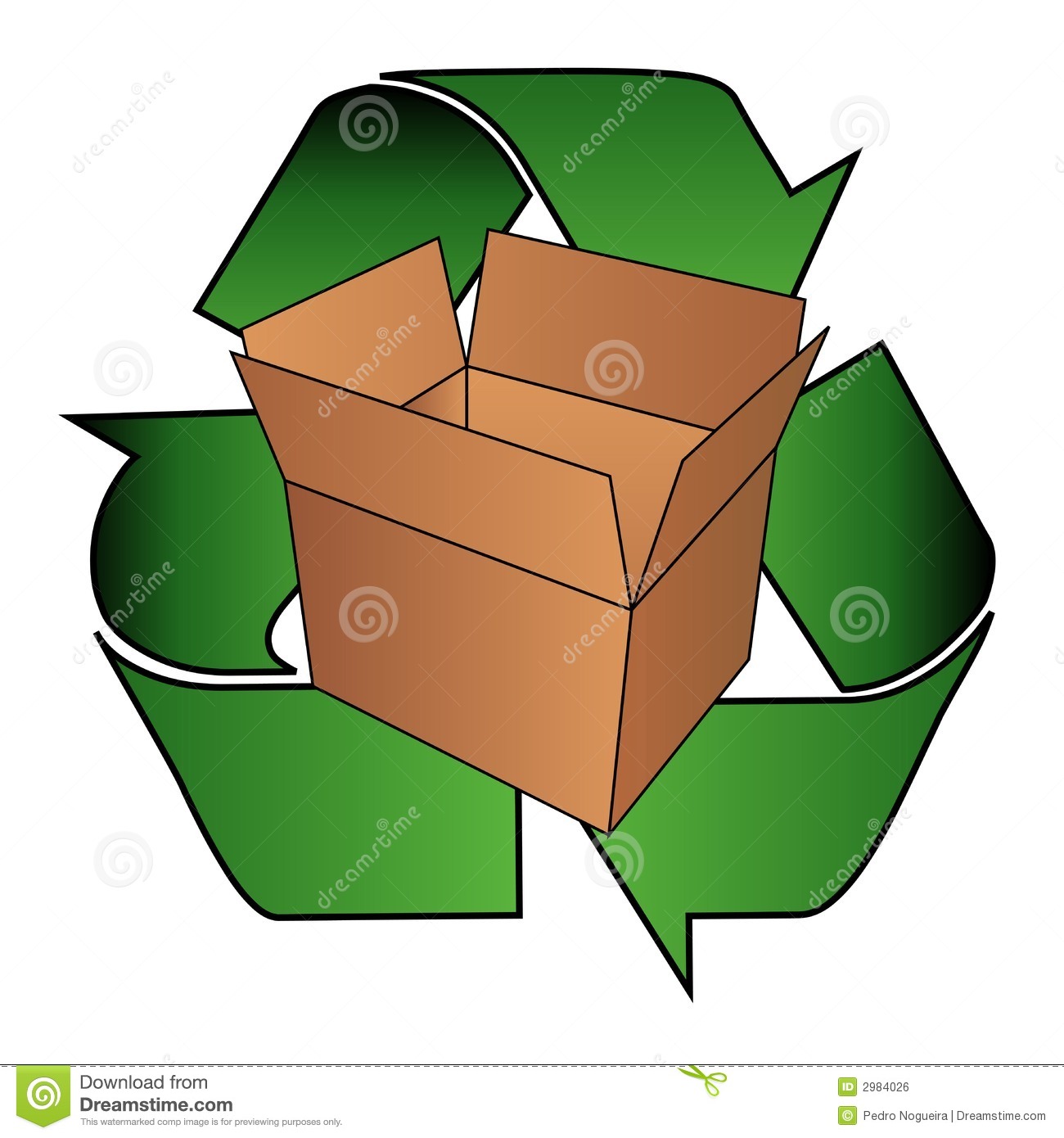 Cardboard Box Recycle Symbol Royalty Free Stock Image   Image  2984026