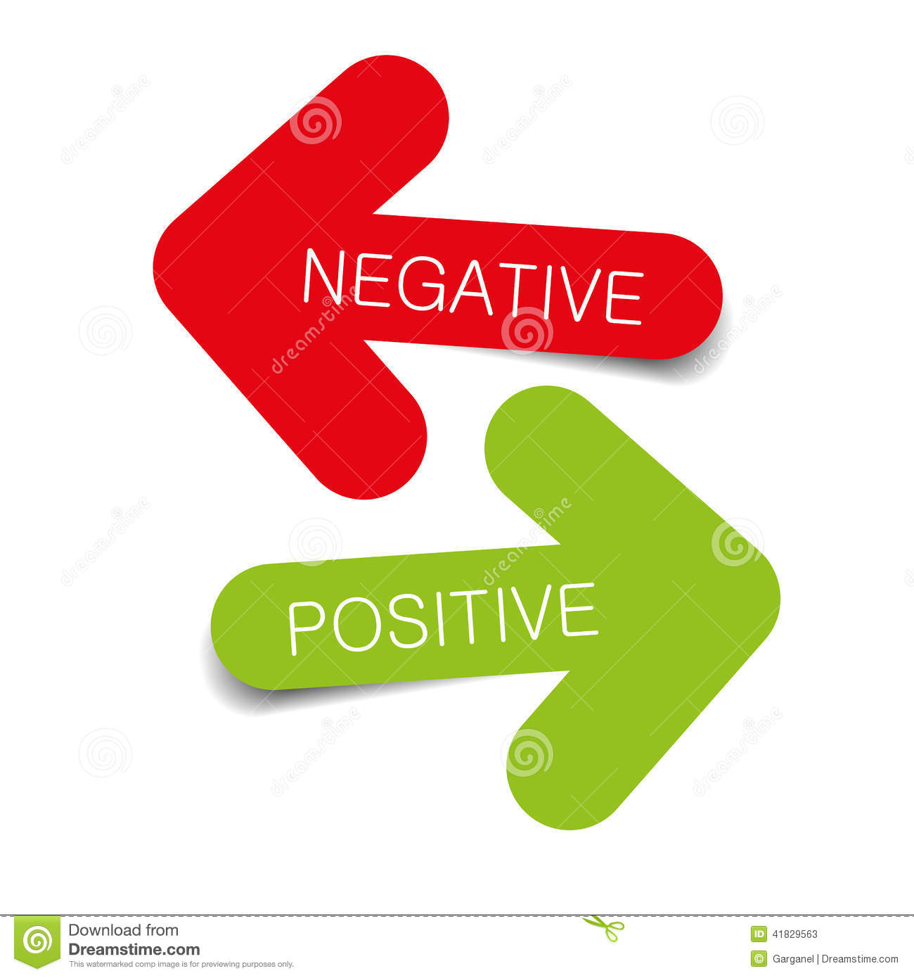 Negative Positive Illustration Arrows