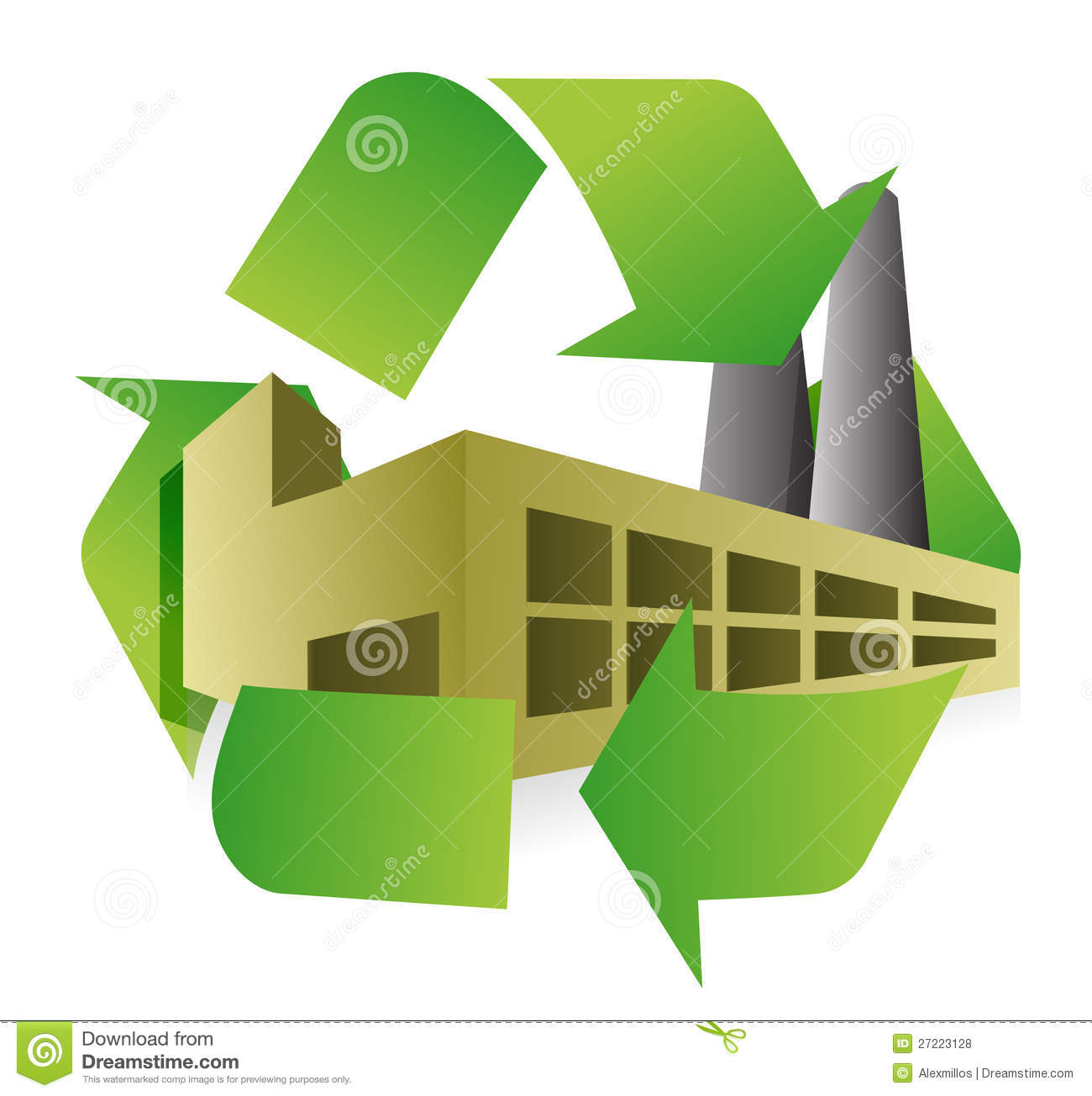 Recycle Factory Illustration Design Royalty Free Stock Photos   Image