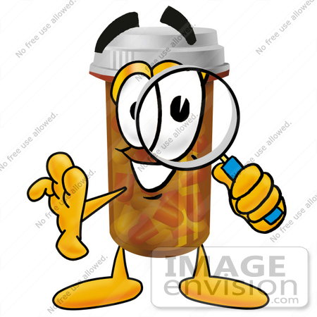 Royalty Free Cartoon Styled Clip Art Graphic Of A Prescription Pill