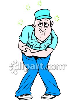 Sick Man With An Upset Stomach Clipart Royalty Free Clipart Image