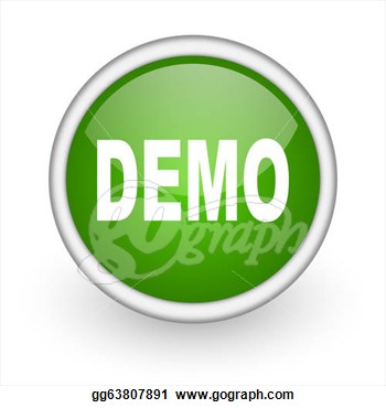 Stock Illustration   Demo Green Circle Glossy Web Icon On White