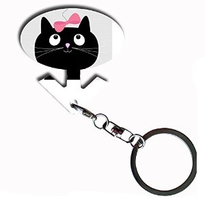Amazon Com   Generic Friendly Key Chain With Cat Clipart Cartoon Black