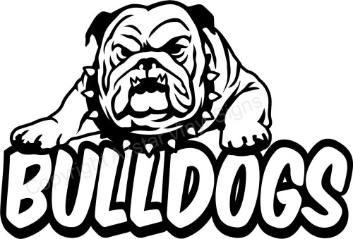 Bulldogs   School And Team Mascot Car Window Stickers   Vinyl Decals
