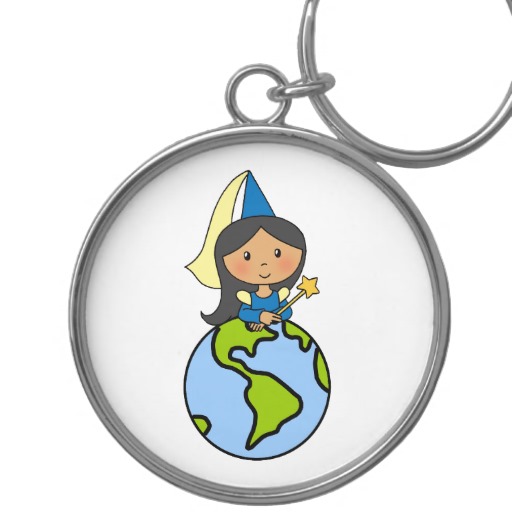 Cartoon Clip Art Cute Princess On Top Of The World Key Chains   Zazzle