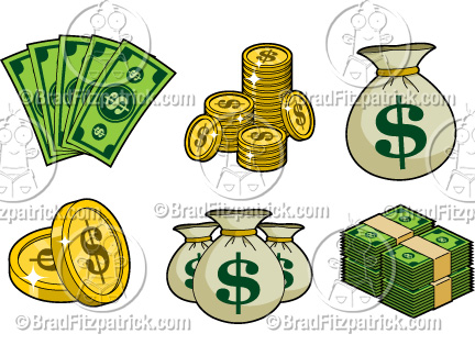 Cartoon Money Clipart Picture   Royalty Free Money Clip Art Licensing