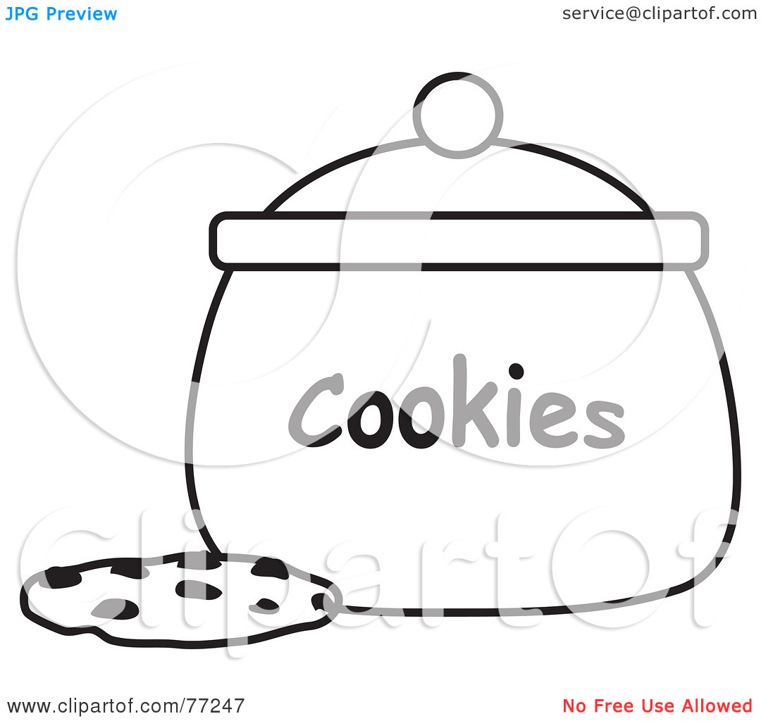 Chocolate Chip Cookie Clipart Black And White Royalty Free Rf Clipart