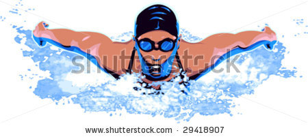 Competitive Swimming Clipart Black And White   Clipart Panda   Free