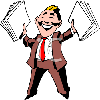 Happy Employees Clipart Happy Businessman Holding Up