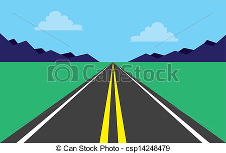 Highway Perspective Road In    Csp14248479   Search Clipart