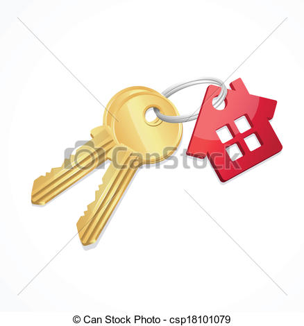 Key Chain   House Keys With Red House    Csp18101079   Search Clipart    